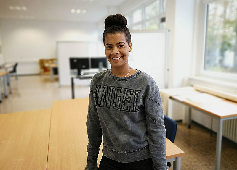 Diana Tadesse Gebru (20), in her third year of the trainee program at Mahr