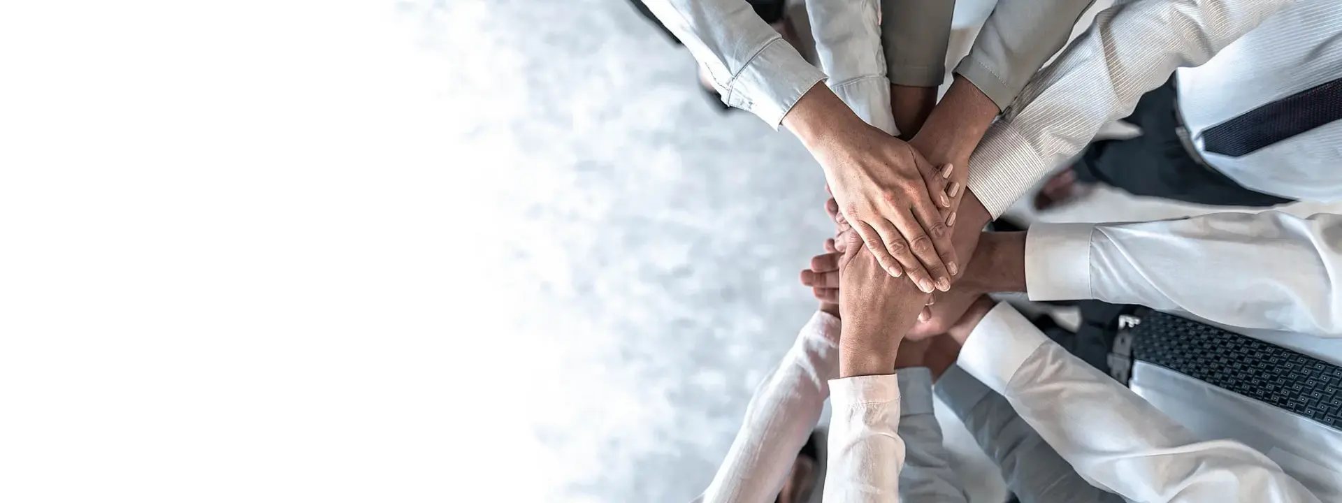 一群人手拉手站在一起